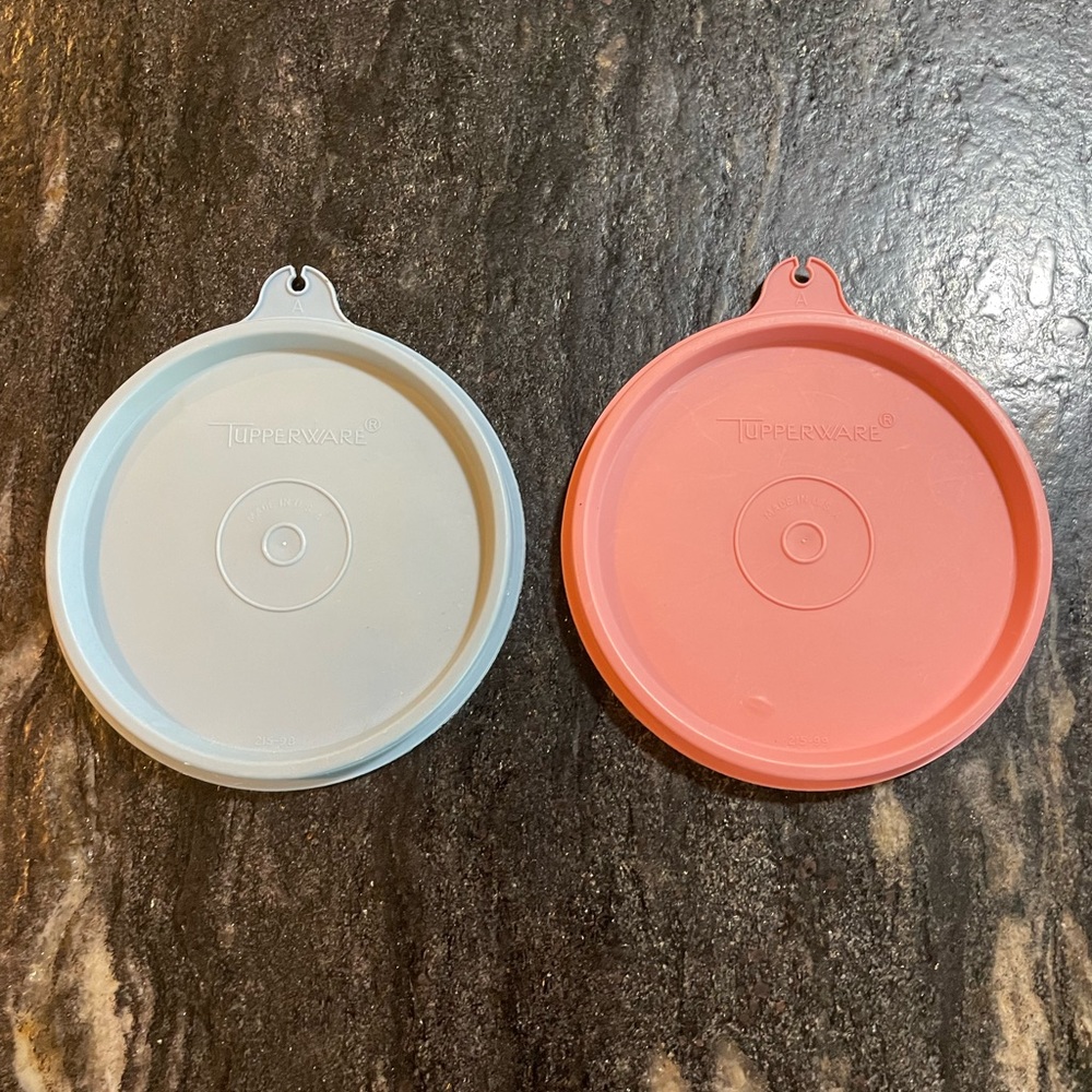 Two Small Tupperware Lids
